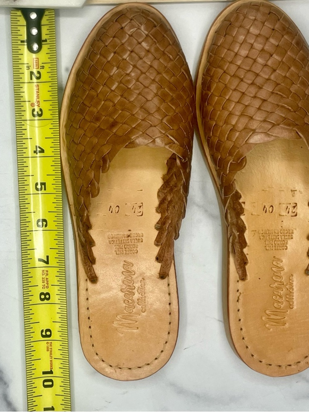 Woven Leather Slip-On Mules in Brown - Picture 7 of 7